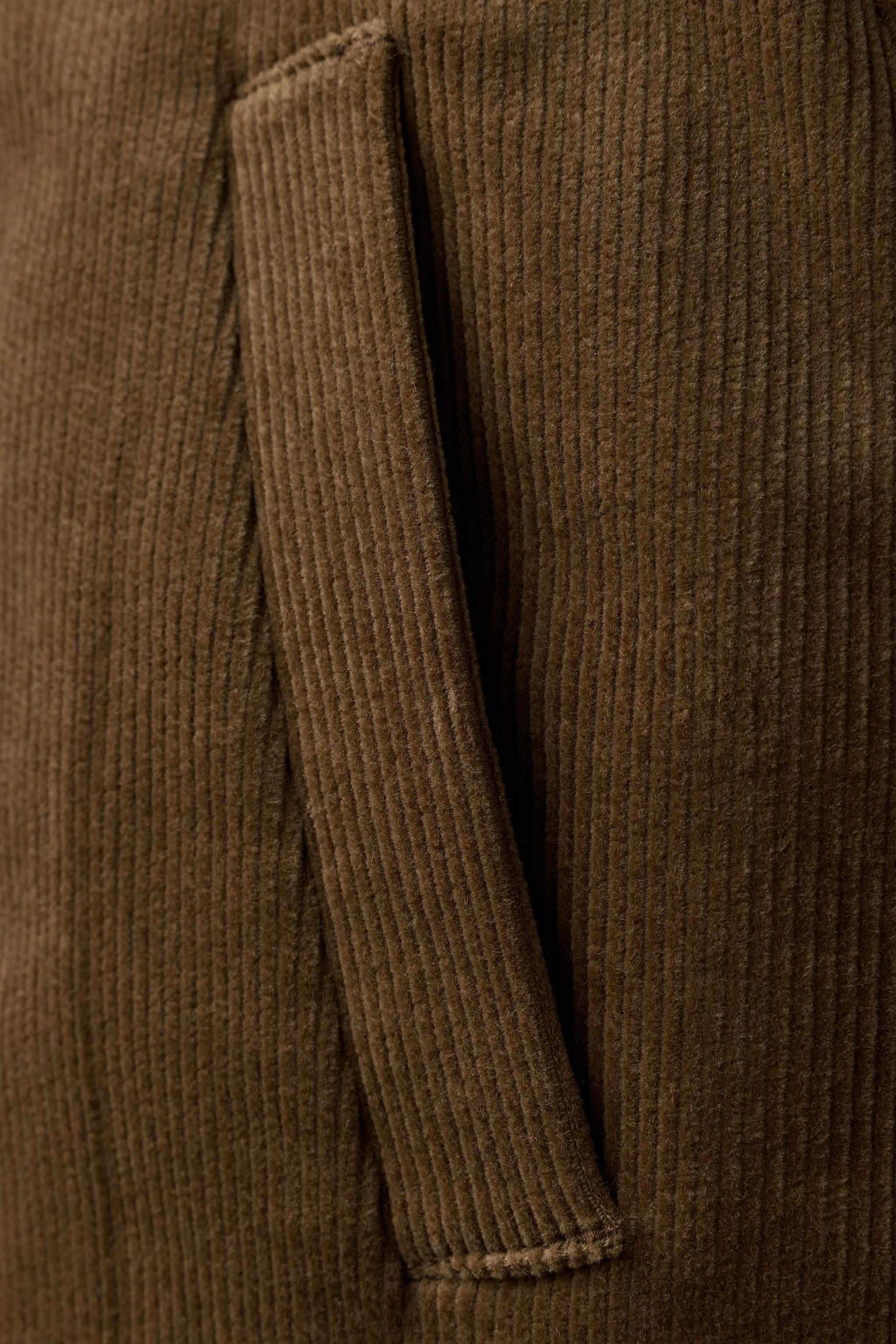 BENSIMON ® X ZARA DOUBLE COLLAR REMOVABLE FAUX FUR PADDED CORDUROY JACKET